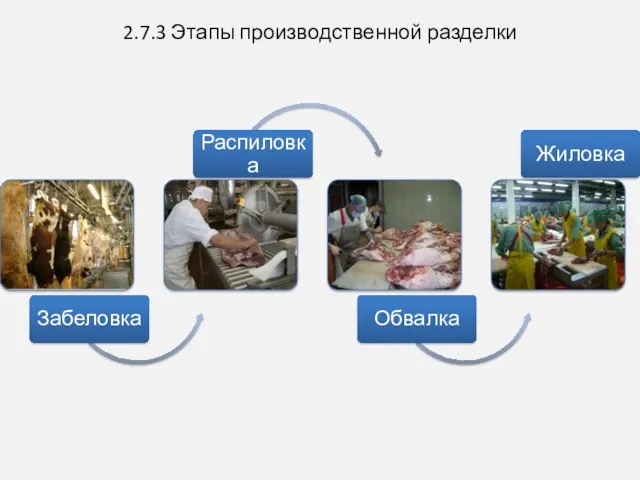 2.7.3 Этапы производственной разделки