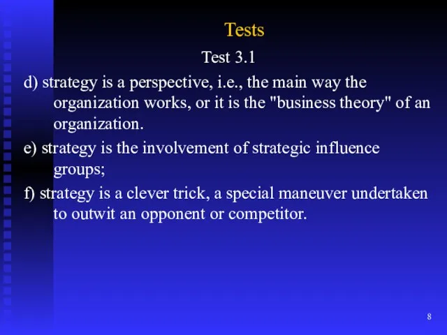 Tests Test 3.1 d) strategy is a perspective, i.e., the