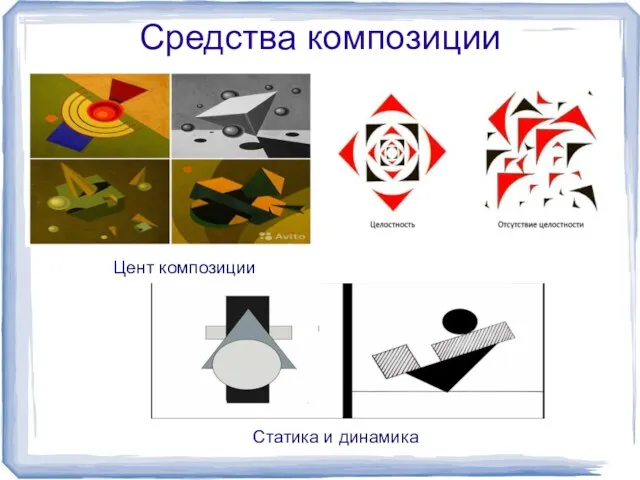 Средства композиции Статика и динамика Цент композиции