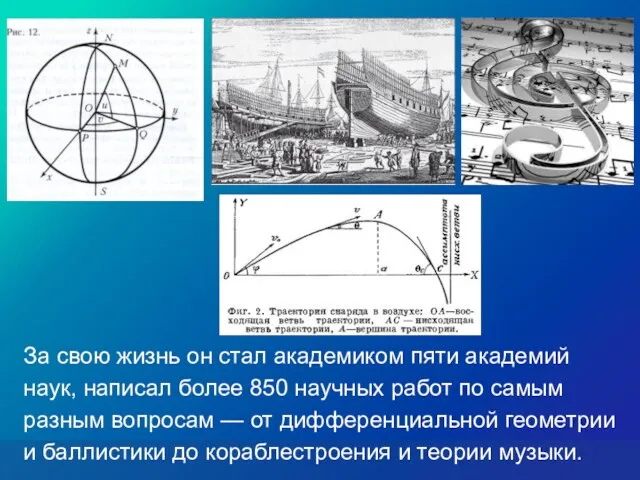 За свою жизнь он стал академиком пяти академий наук, написал