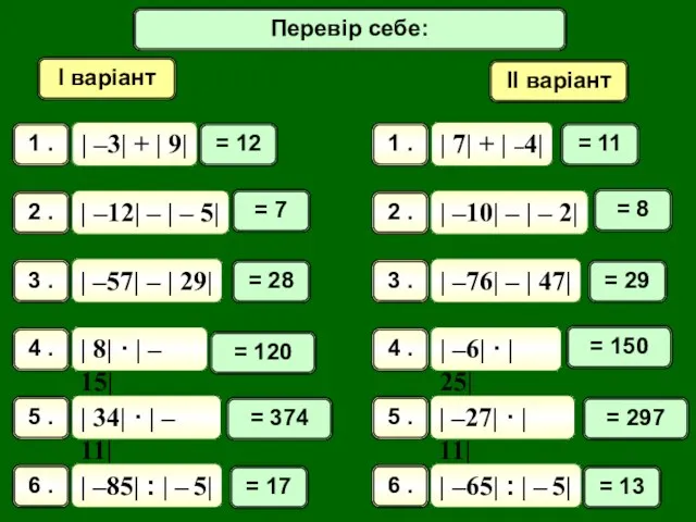 Самостійна робота І варіант ІІ варіант = 12 = 11