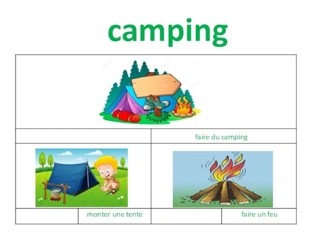 camping faire du camping monter une tente faire un feu