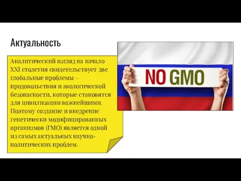 Актуальность Аналитический взгляд на начало XXI столетия свидетельствует две глобальные