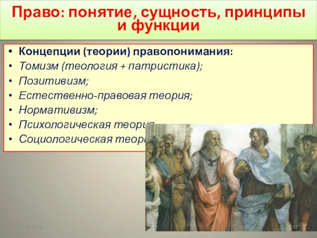 Право: понятие, сущность, принципы и функции Концепции (теории) правопонимания: Томизм