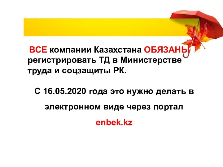 ВСЕ компании Казахстана ОБЯЗАНЫ регистрировать ТД в Министерстве труда и