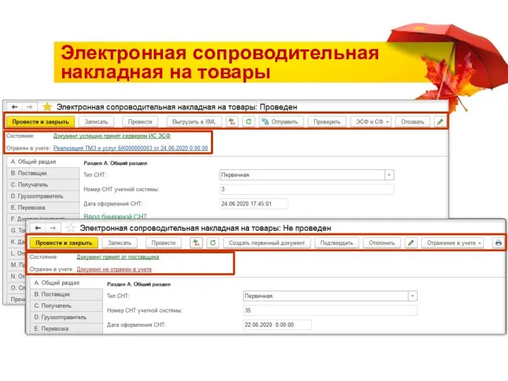 Электронная сопроводительная накладная на товары