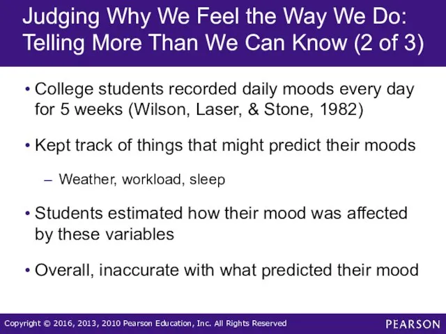 Judging Why We Feel the Way We Do: Telling More Than We Can