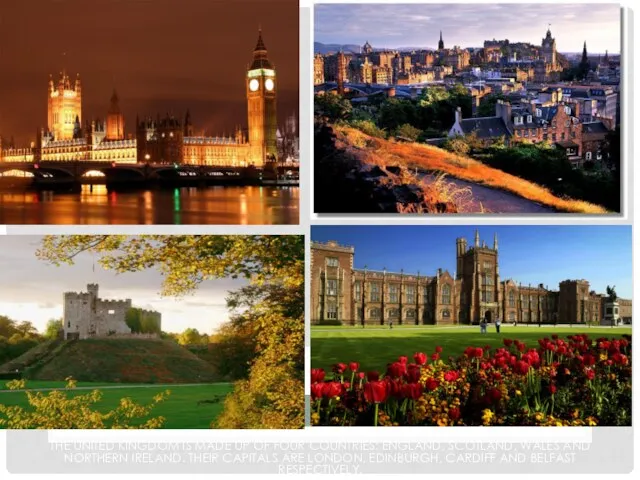 THE UNITED KINGDOM IS MADE UP OF FOUR COUNTRIES: ENGLAND,