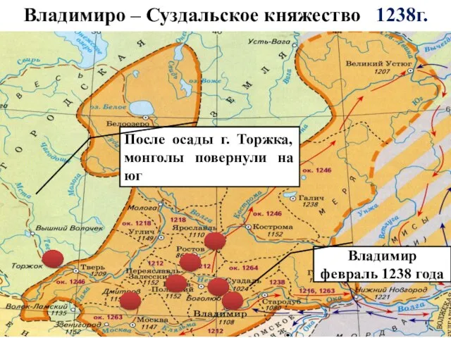 Владимиро – Суздальское княжество 1238г. Владимир февраль 1238 года После