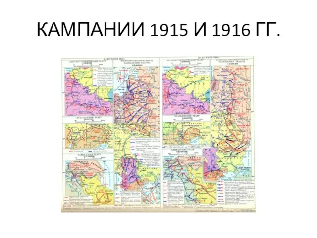 КАМПАНИИ 1915 И 1916 ГГ.