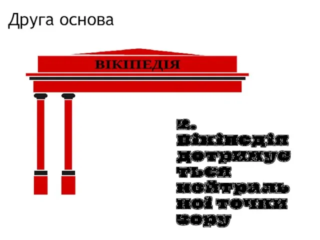 Друга основа 2. Вікіпедія дотримується нейтральної точки зору