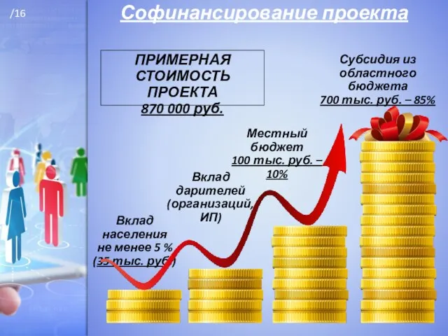 Софинансирование проекта /16 Субсидия из областного бюджета 700 тыс. руб.