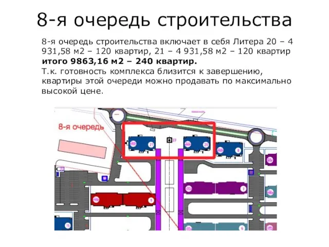 8-я очередь строительства 8-я очередь строительства включает в себя Литера