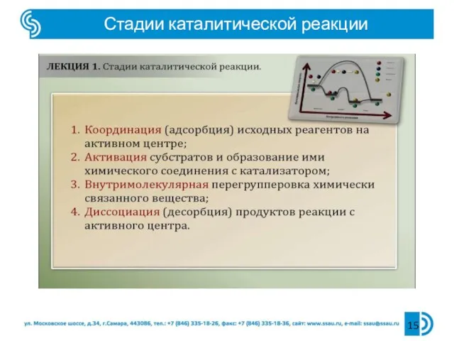 Стадии каталитической реакции