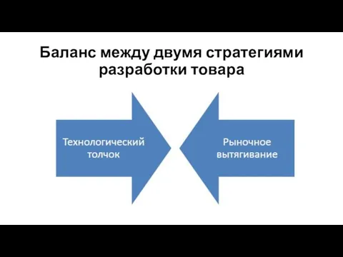 Баланс между двумя стратегиями разработки товара