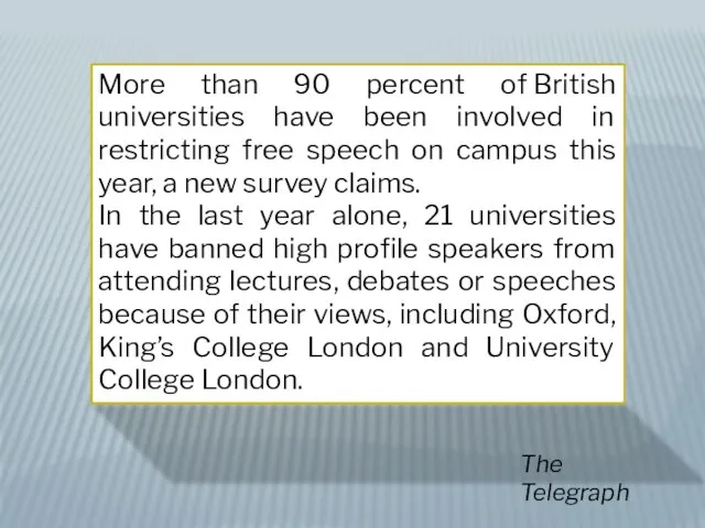 More than 90 percent of British universities have been involved