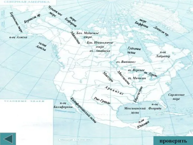 залив Аляска Калифорнийский залив Гудзонов залив Мексиканский залив Берингов пр.