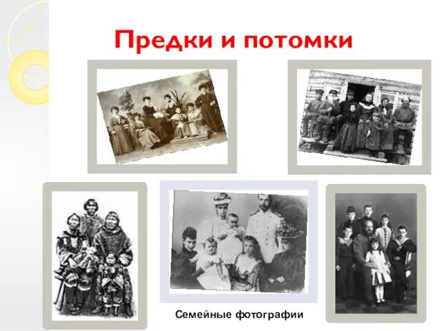 Предки и потомки Семейные фотографии