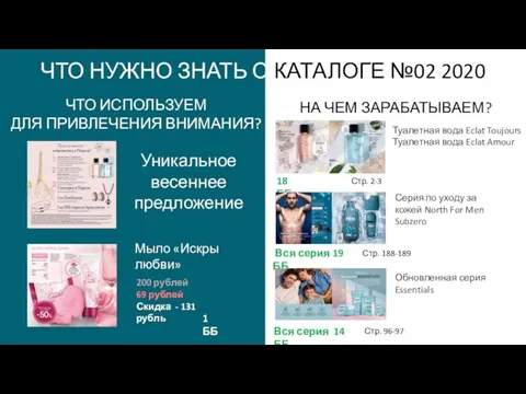 ЧТО НУЖНО ЗНАТЬ О КАТАЛОГЕ №02 2020 ЧТО ИСПОЛЬЗУЕМ ДЛЯ