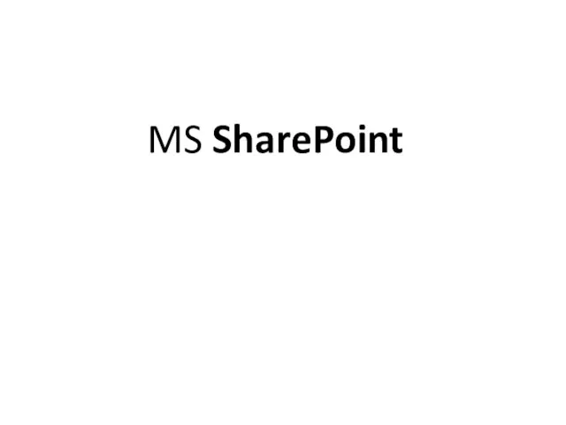 MS SharePoint
