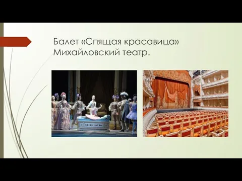 Балет «Спящая красавица» Михайловский театр.
