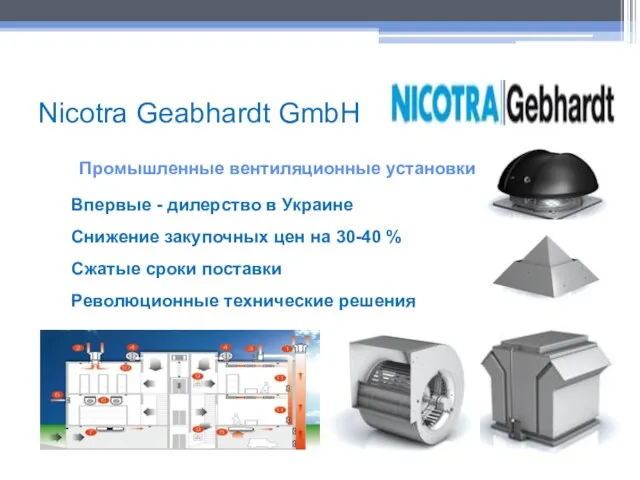 Nicotra Geabhardt GmbH Промышленные вентиляционные установки Впервые - дилерство в