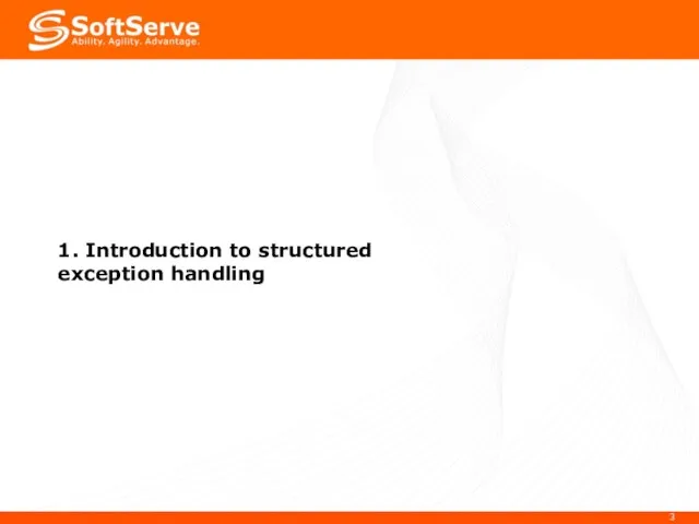 1. Introduction to structured exception handling