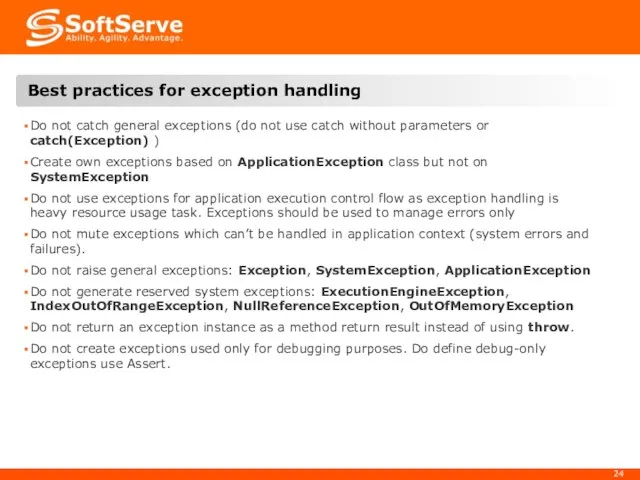 Do not catch general exceptions (do not use catch without