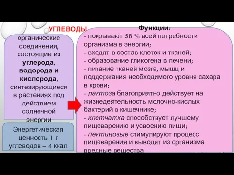 УГЛЕВОДЫ органические соединения, состоящие из углерода, водорода и кислорода, синтезирующиеся