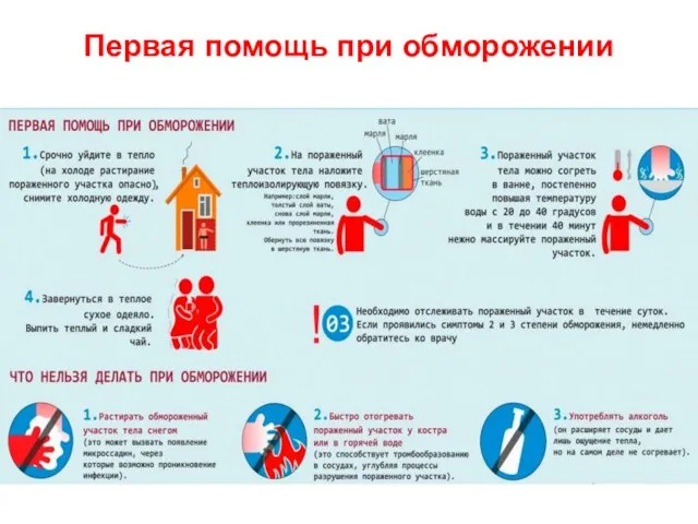 Первая помощь при обморожении