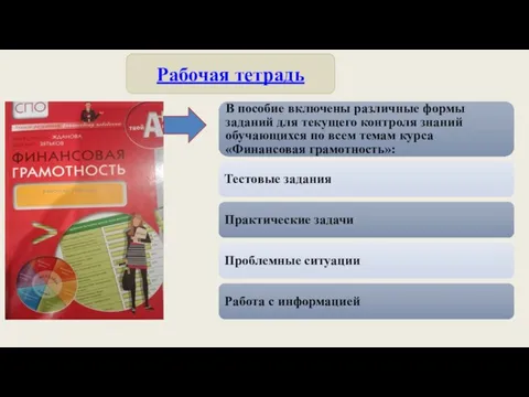 Рабочая тетрадь В пособие включены различные формы заданий для текущего