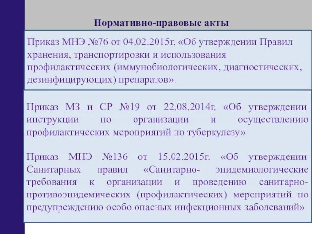 Нормативно-правовые акты Приказ МНЭ №76 от 04.02.2015г. «Об утверждении Правил хранения, транспортировки и