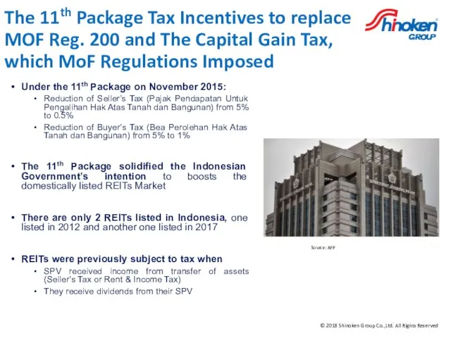 The 11th Package Tax Incentives to replace MOF Reg. 200