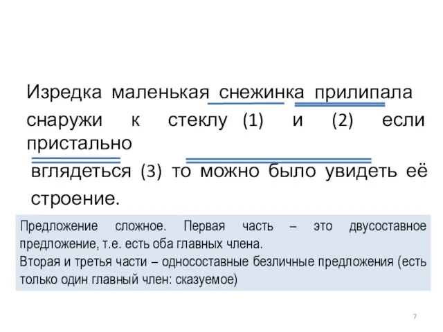 Изредка маленькая снежинка прилипала снаружи к стеклу (1) и (2)