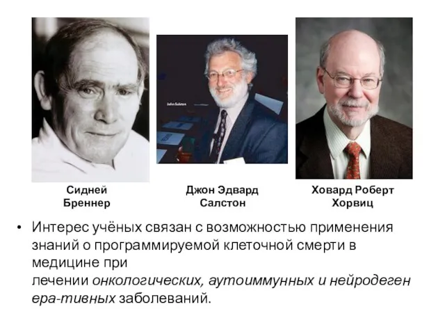 Интерес учёных связан с возможностью применения знаний о программируемой клеточной