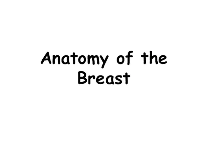 Anatomy of the Breast