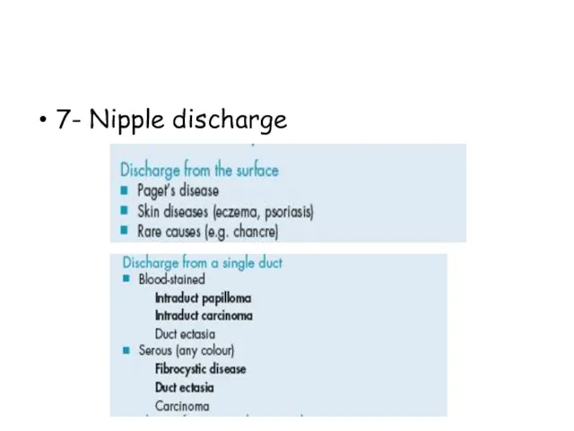 7- Nipple discharge