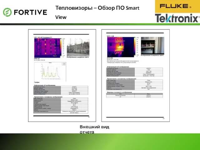 Тепловизоры – Обзор ПО Smart View Внешний вид отчета