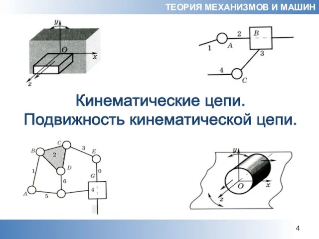 Кинематические цепи. Подвижность кинематической цепи. ТЕОРИЯ МЕХАНИЗМОВ И МАШИН