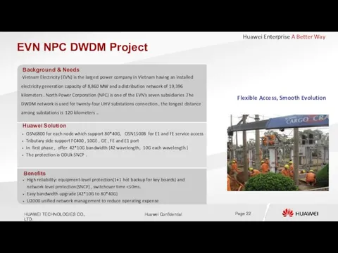 EVN NPC DWDM Project Benefits Huawei Solution Background & Needs