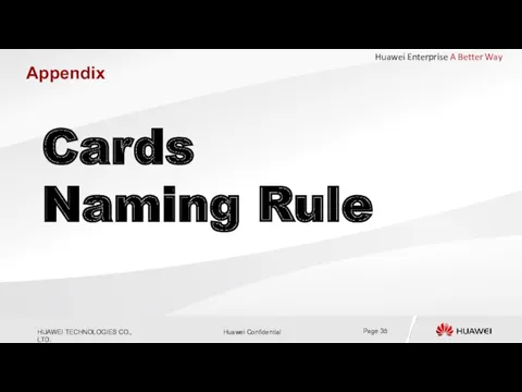 Appendix Cards Naming Rule