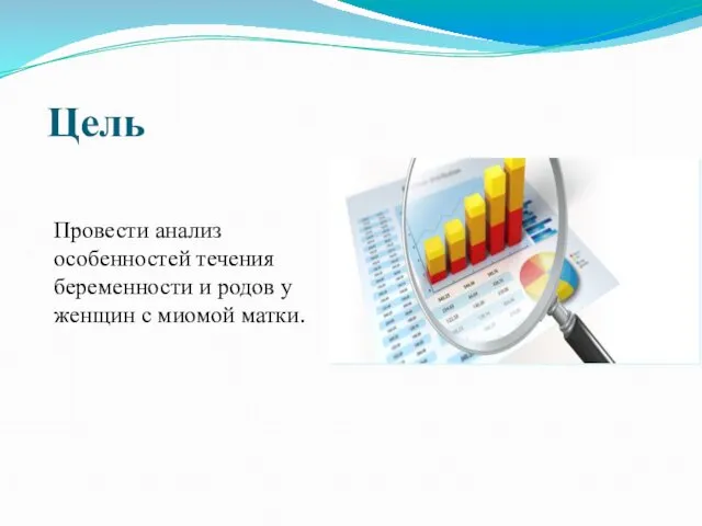 Цель Провести анализ особенностей течения беременности и родов у женщин с миомой матки.