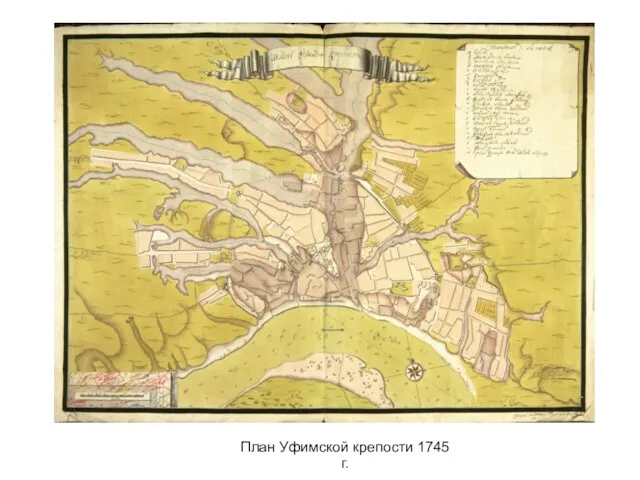 План Уфимской крепости 1745 г.