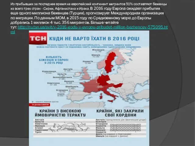 Из прибывших за последнее время на европейский континент мигрантов 91%