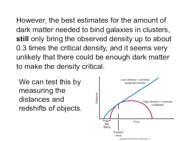 However, the best estimates for the amount of dark matter