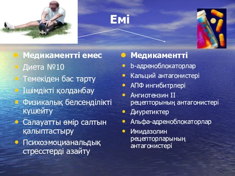 ЕМІ Медикаментті емес Диета №10 Темекіден бас тарту Ішімдікті қолданбау