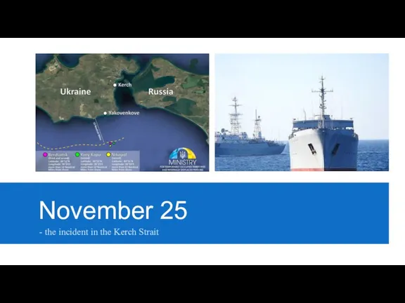 November 25 - the incident in the Kerch Strait