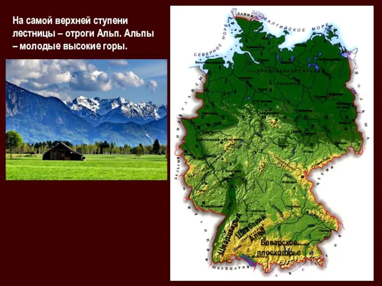 На самой верхней ступени лестницы – отроги Альп. Альпы –