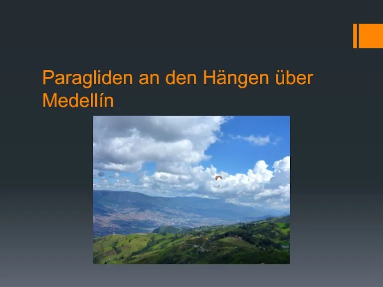 Paragliden an den Hängen über Medellín