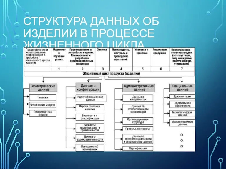 СТРУКТУРА ДАННЫХ ОБ ИЗДЕЛИИ В ПРОЦЕССЕ ЖИЗНЕННОГО ЦИКЛА